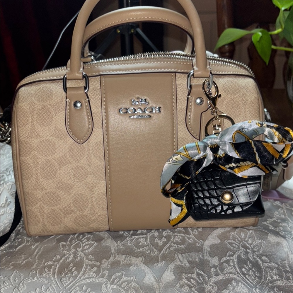 Croc Bag charm key chain bag with twilly